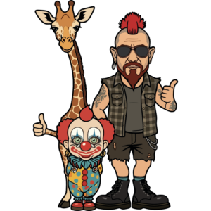 punk giraf clown sweat