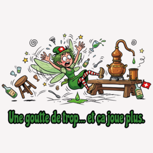 Une fée verte humoristique